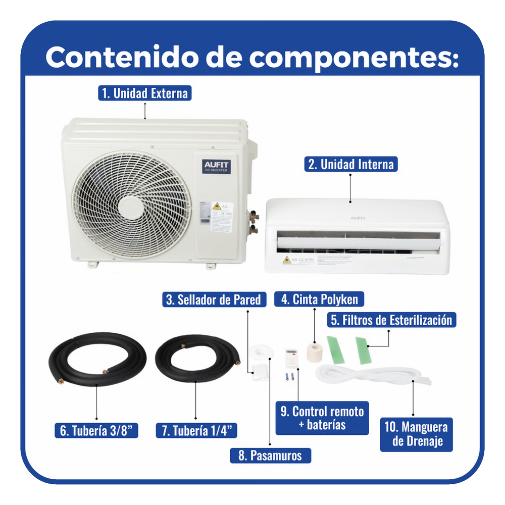 Minisplit WiFi Inverter SEER 17  / Frio y Calor · vista 5